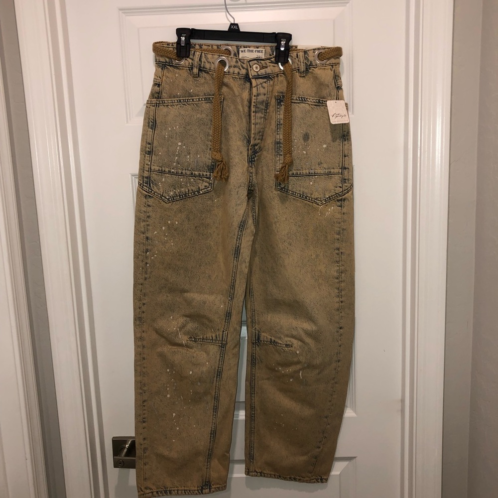 We The Free by Free People Moxie Low Slung Cowboy Barrel Relaxed Jeans 26L 26 L - Picture 7 of 10